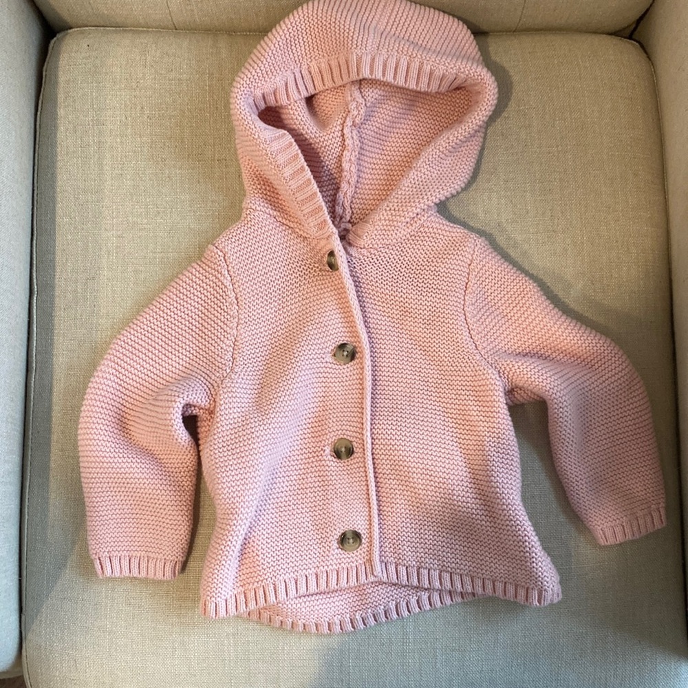 NWOT Girls Pink Knitted Hoodie